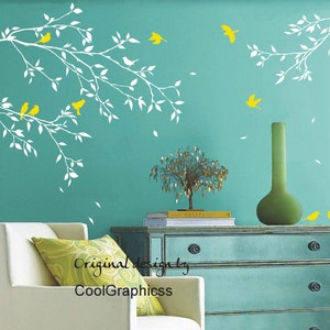 wall decal branches wall decal nursery wall decal tree vinyl wall decals bird wall mural - branches and birds