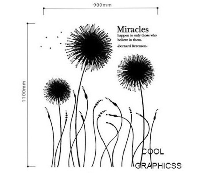 Abstract Dandelions Vinyl Wall Decal Sticker Art