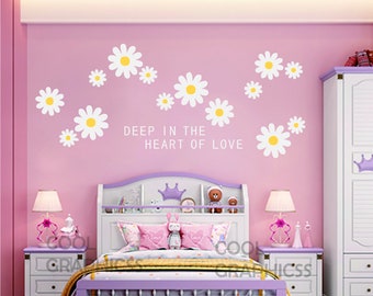 Flowers Wall Decals - wall decals child nursery wall sticker wall decor room decor home decor art