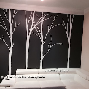 wall decal office nursery wall mural bedroom wall decal children wall decal trees wall sticker  - 7 Large Winter Trees