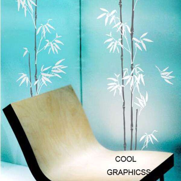 Bambus-Wald-Vinyl Aufkleber Sticker Wandkunst