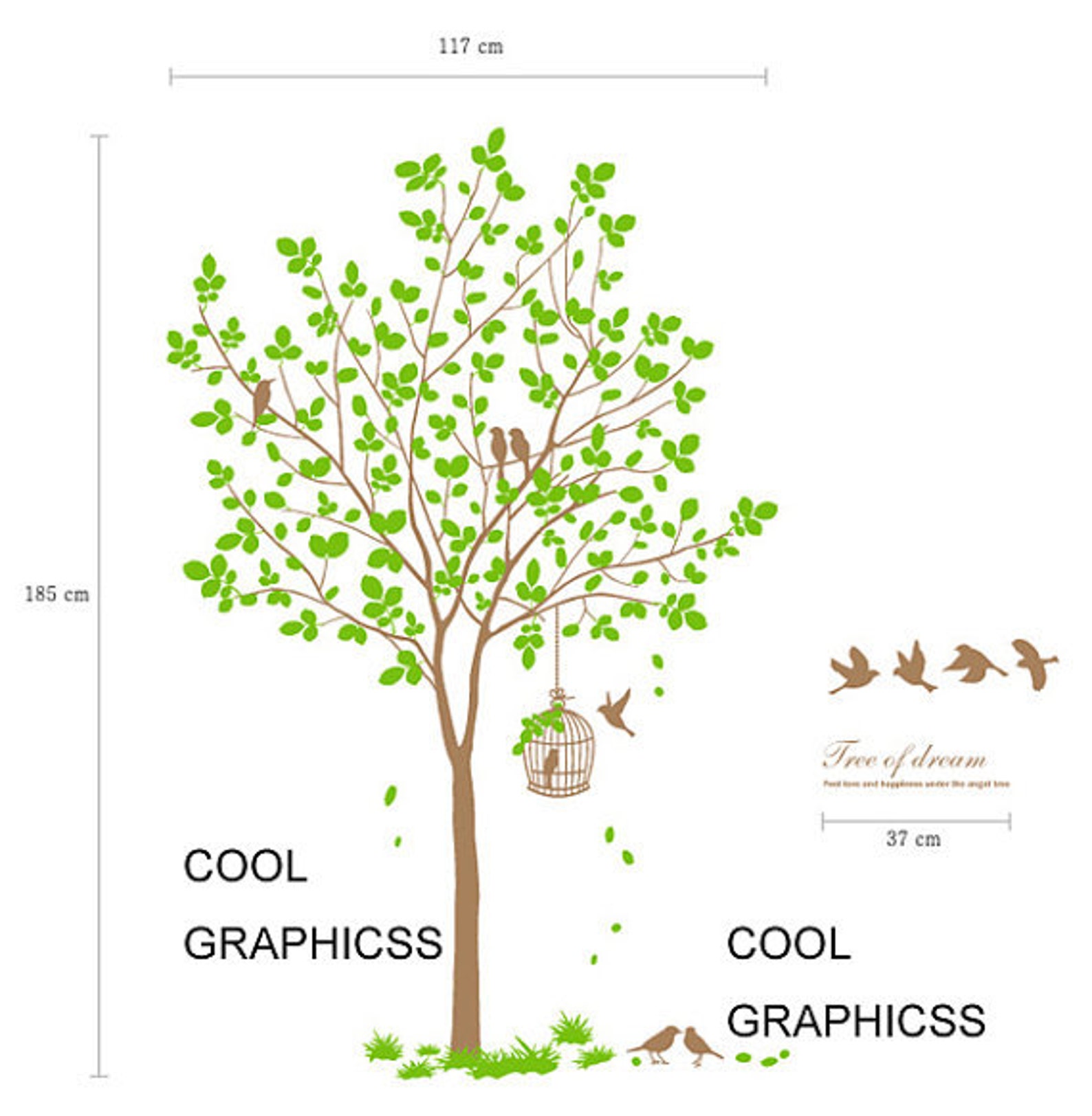 Wall decal tree wall sticker office wall decal nursery bedroom Etsy