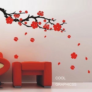 Plum blossom Branch - 63 inches  -Vinyl Wall Decal Sticker Art