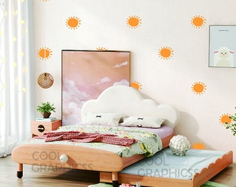 Lovely Sun Wall Decal - calcomanías de pared de piedra calcomanía de pared niños calcomanías de pared niña bebé niños dormitorio calcomanías de pared mural de arte de pared