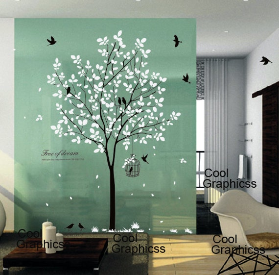 tree wall decal nursery wall sticker office wall decal bedroom | etsy