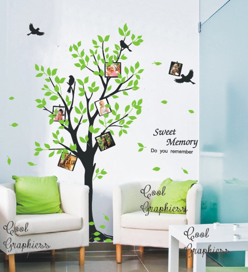 Lovely tree with picture frames Vinyl Wall Decal Sticker Etsy