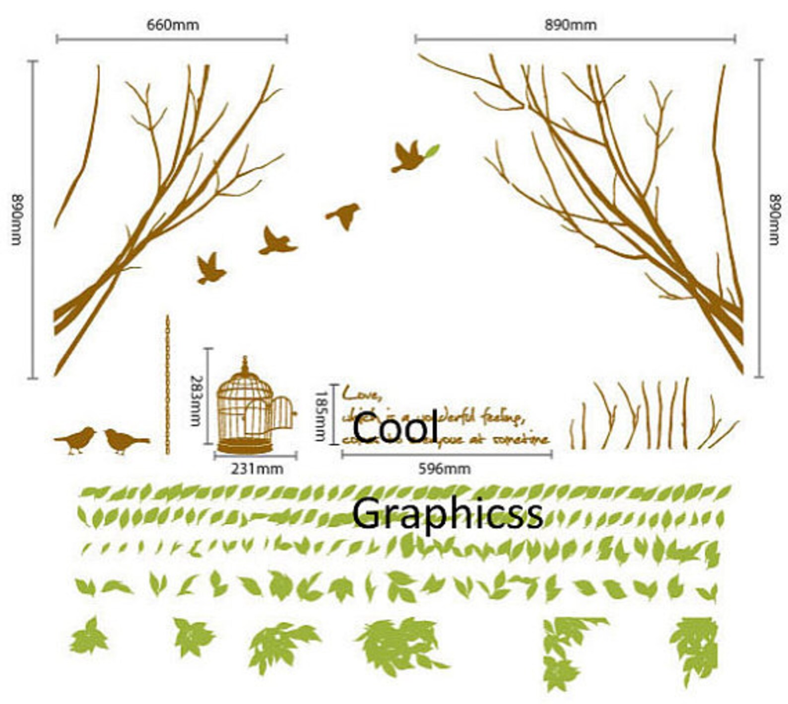 Vinyl Wall Decals Trees Wall Sticker Baby Nursery Children Etsy