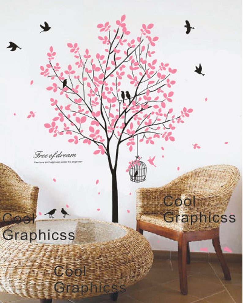 Wall decal tree wall sticker office wall decal nursery bedroom Etsy