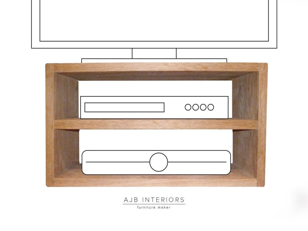 Any Size Solid Oak Media Tv Unit Sky Box DVD Storage UK Etsy UK
