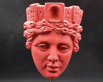 Greek Goddess of Success Fortune and Luck, Greek Mythology Mask of Tyche, Museum Quality Greek Art, Pop Art Gift, Ancient Greece