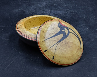 ミノア文明のテラコッタ壺、手描きの螺旋装飾、取っ手付き小型ギリシャ