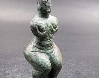 ギリシャ・キクラデス諸島の女性像ブロンズ像、抽象ミニマリストアート彫刻美術館レプリカ、ホームアート装飾