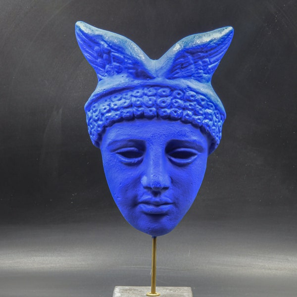 Greek God Hermes Mask, Head of Hermes with Wings, Greek Mythology, Museum Quality Greek Art, Pop Art Gift, Ancient Greece