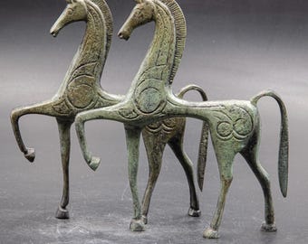 古代ギリシャ スパルタ ブロンズ製 馬の像 幾何学時代 レプリカ 古代