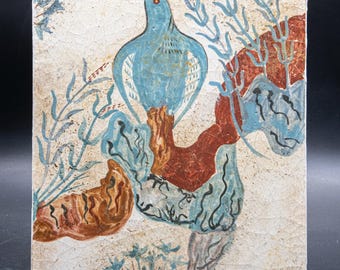 雄牛が跳躍するミノア文明のフレスコ画、クノッソス宮殿、紀元前1500年