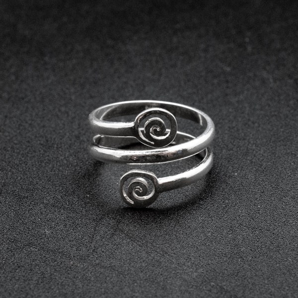 Bague spirale grecque en argent sterling, bague grecque torsadée à la main, bijoux grecs homme/femme, bague symbolique à l'infini, Grèce antique