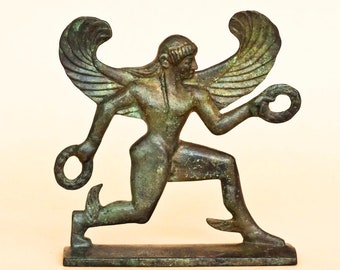 Greek Mythical Creature Gorgon Bronze Statue, Greek Mythology, Small Metal Art Sculpture, Collectible Art, Home Decor