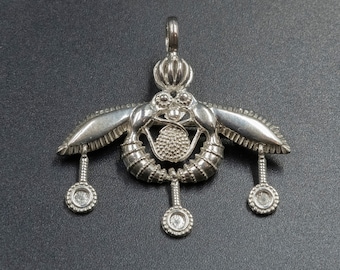 Minoan Bees Sterling Silver Brooch, Ancient Greek Museum Replica Jewelry, Wearable Art, Malia Crete Greece