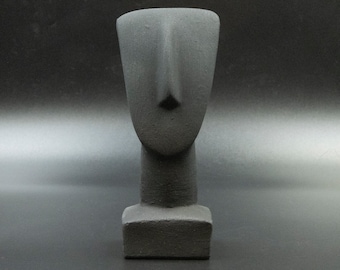 Ancient Cycladic Figurine Head Small Statue, Ancient Greek Abstract Minimalist Cycladic Art Sculpture, Museum Replica Art Gift