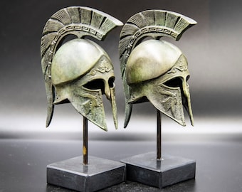Ancient Greek Bronze Helmet, Greek Key Crest Helmet, Corinthian War Helmet, Museum Replica Art Metal Sculpture, Office Decor, Gift for Him
