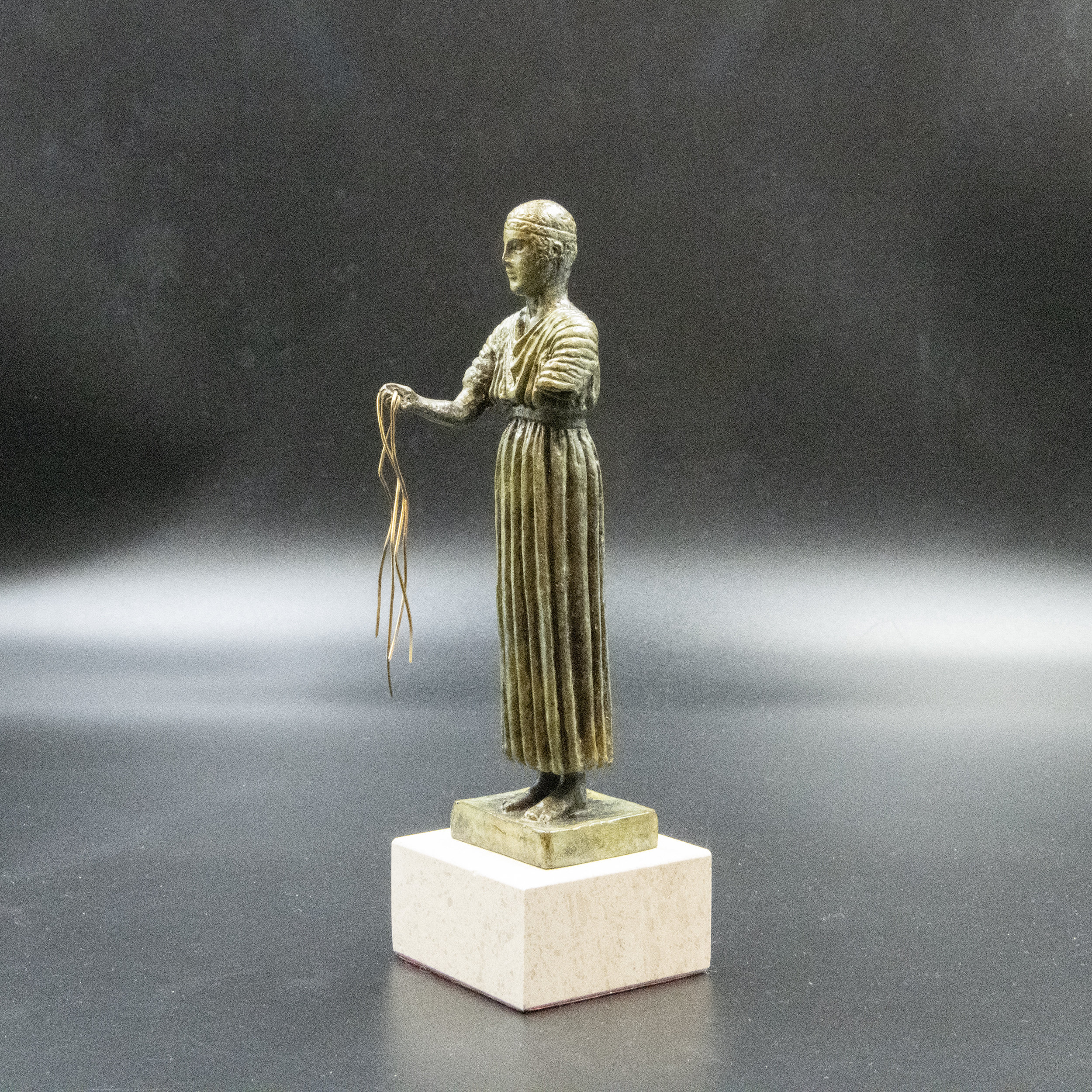 The Charioteer of Delphi Statue, Ancient Greek Figurine Statue, Bronze