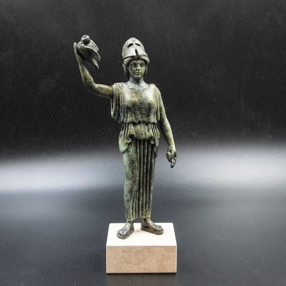 Greek Goddess Athena Bronze Statue, Greek Mythology, Metal Art Sculpture, Ancient Greece Museum Quality Art, Olympian Gods