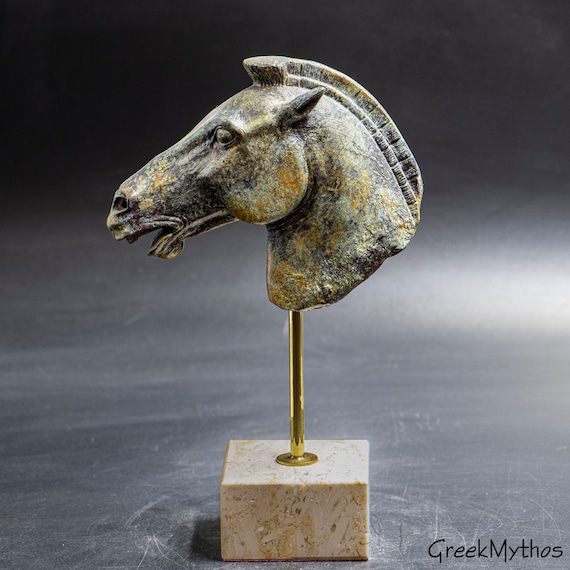 馬の頭のブロンズ像、古代ギリシャ美術彫刻、パルテノン神殿アテネ