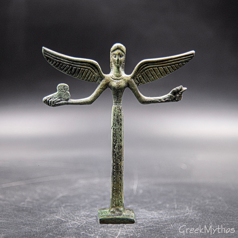 Victory Statue, Greek Goddess Nike Bronze Statue, Greek Mythology, Metal Art Sculpture, Museum Quality Art, Goddess of Triumph image 1
