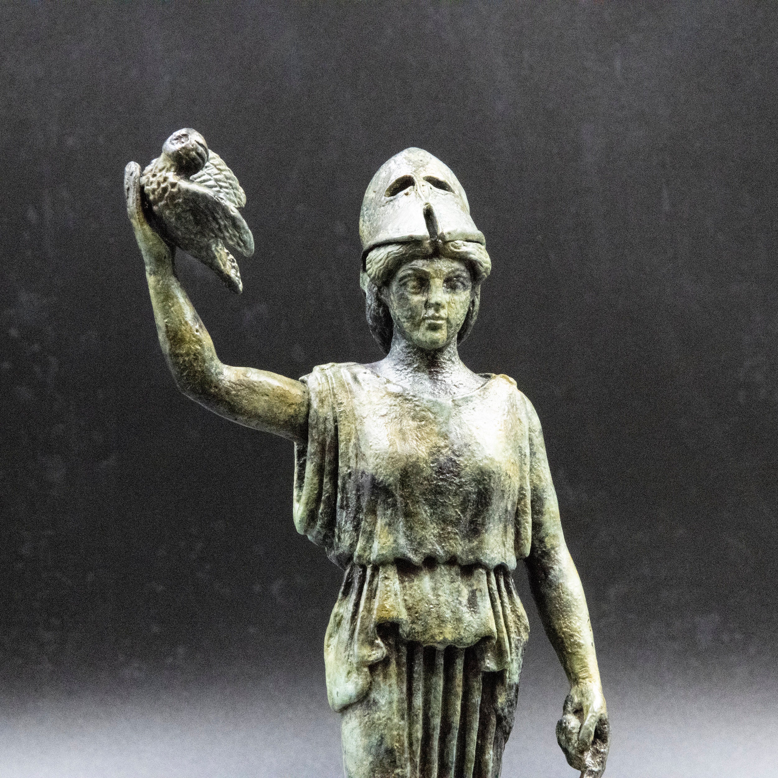 Greek Goddess Athena Bronze Statue, Greek Mythology, Metal Art
