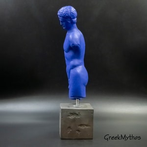 Nude Male Body Statue, Ancient Greek Naked Youth Torso, Museum Replica