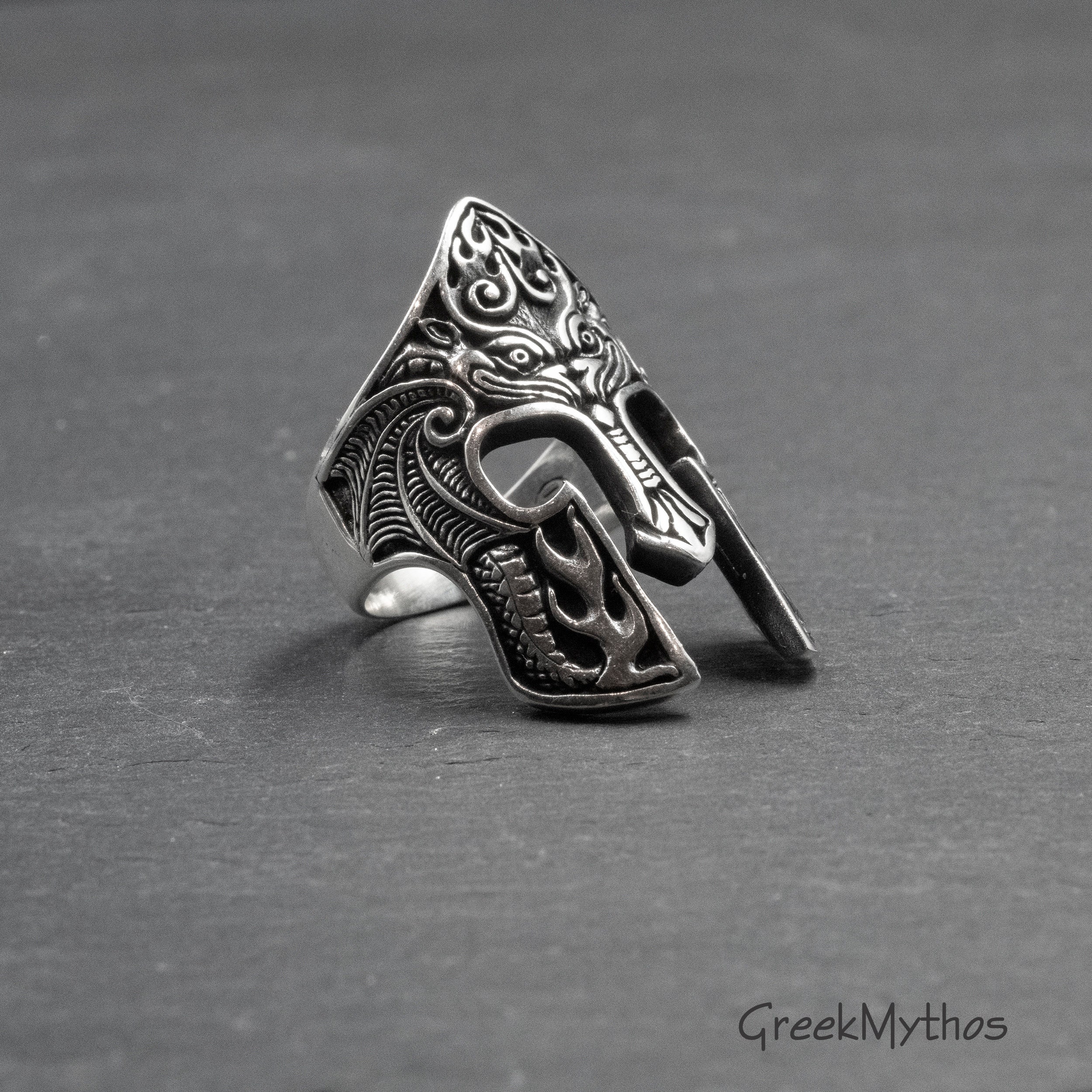 Men's Stainless Steel Punk Gladiator Ring Gladiator Style Ring Helmet  Nordic Pagan Viking Rings - Walmart.com