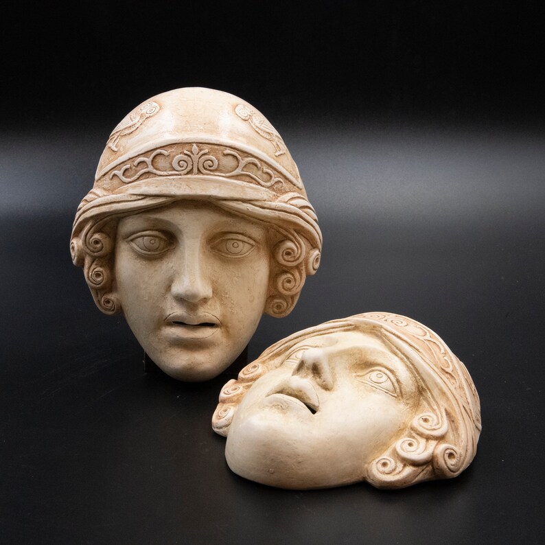 Greek Goddess Athena Mask, Head of Athena with Helmet, Greek Mythology, Museum Quality Greek Art, Wall Decor, Art Gift, Ancient Greece image 3