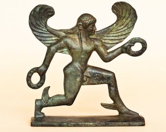 Greek Mythical Creature Gorgon Bronze Statue, Greek Mythology, Small Metal Art Sculpture, Collectible Art, Home Decor