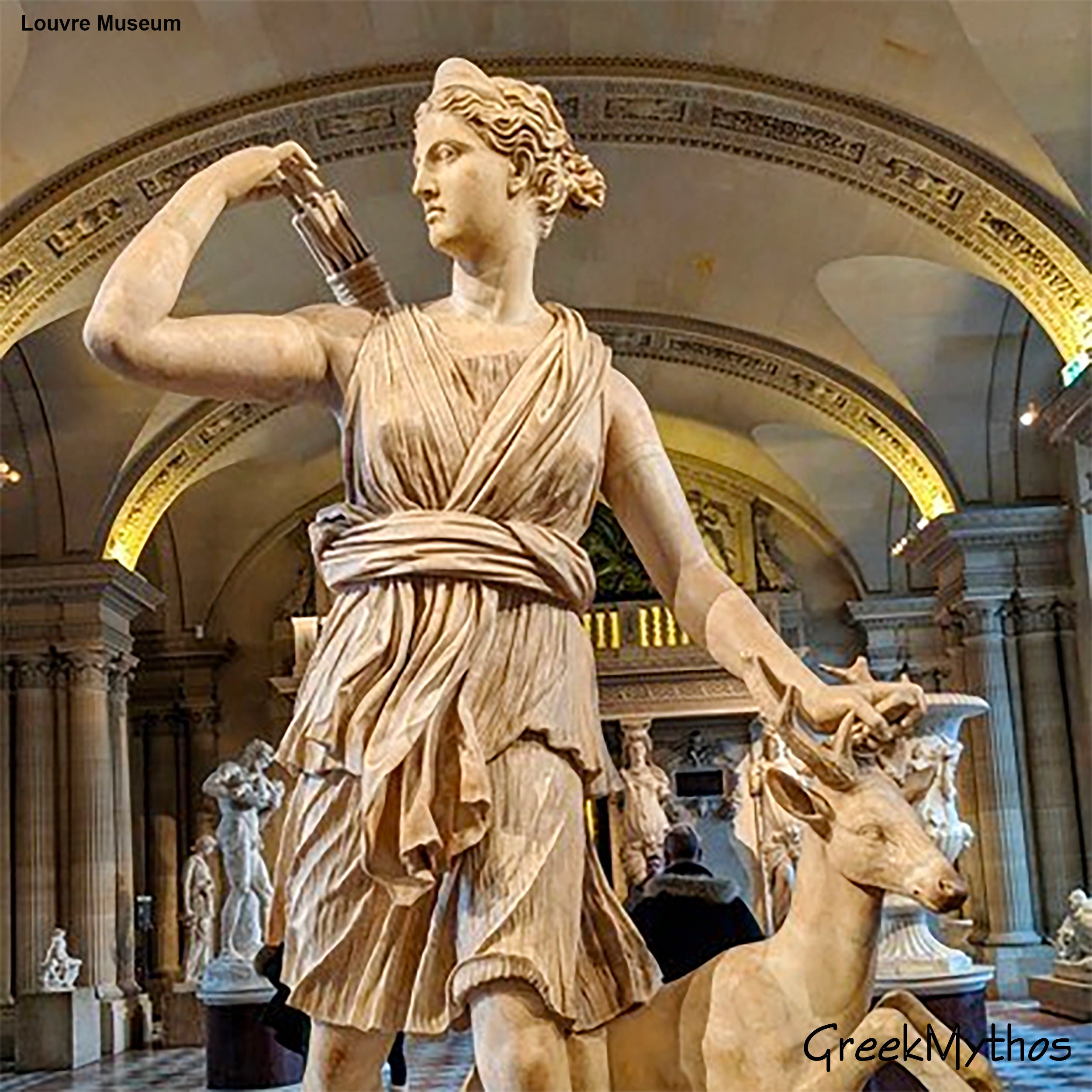 Greek Goddess Artemis Bust Statue, Art Museum Replica, Greek Mythology