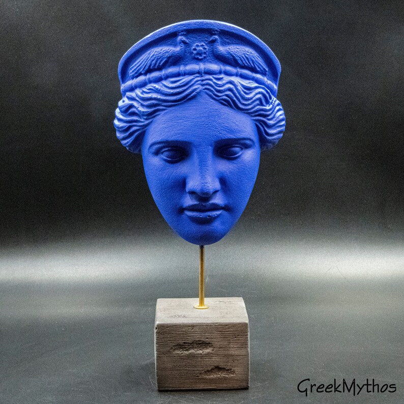 Greek Goddess Hera Mask Head of Hera With Peacocks Greek Etsy