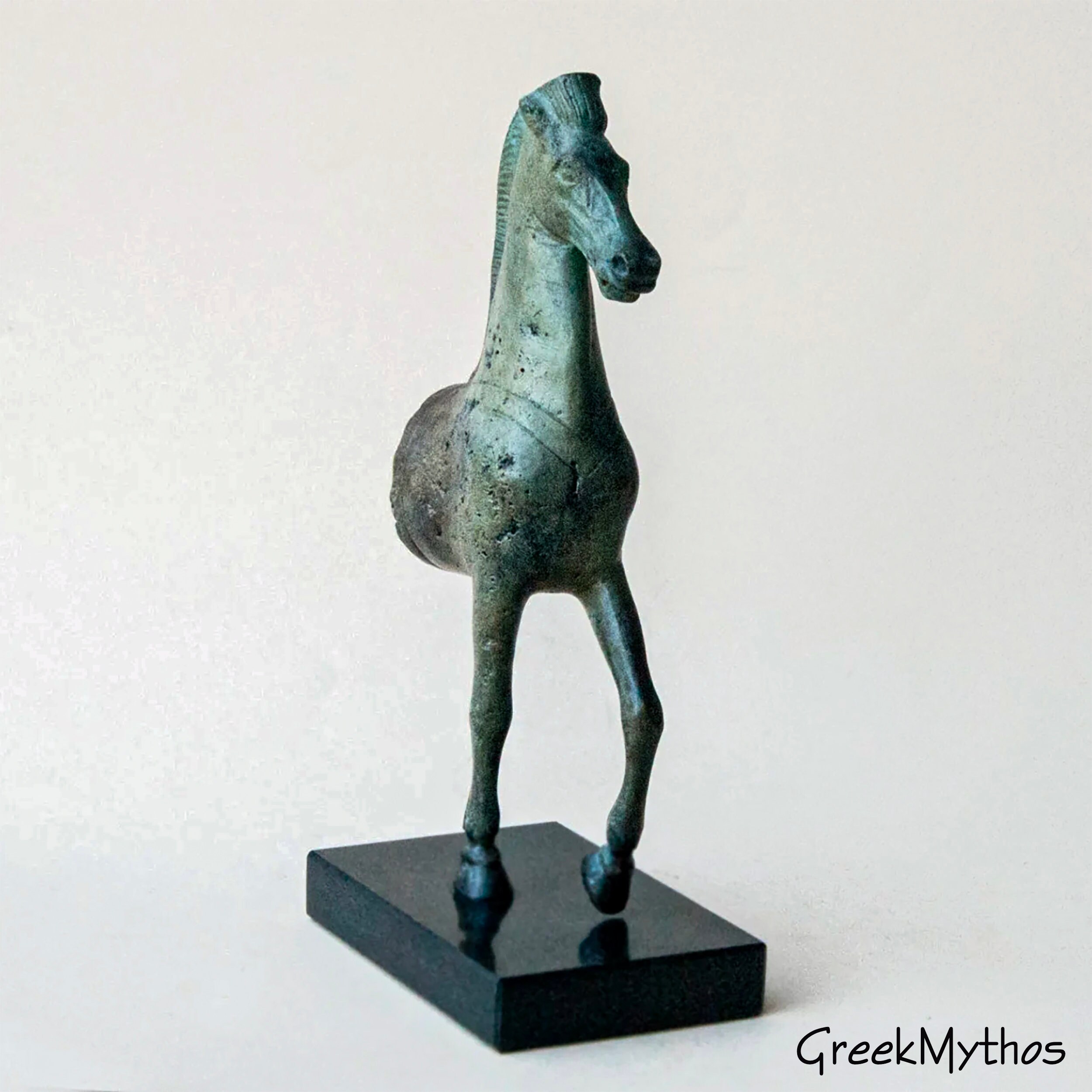 Ancient Greek Bronze Horse Statue Parthenon Temple Athens Etsy