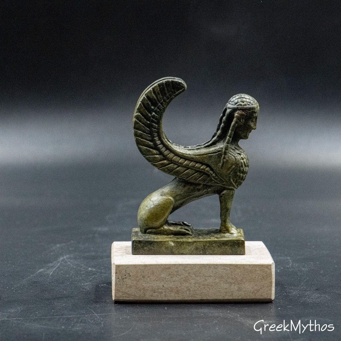 Ancient Greek Mythical Creature Sphinx Small Bronze Statue - Etsy