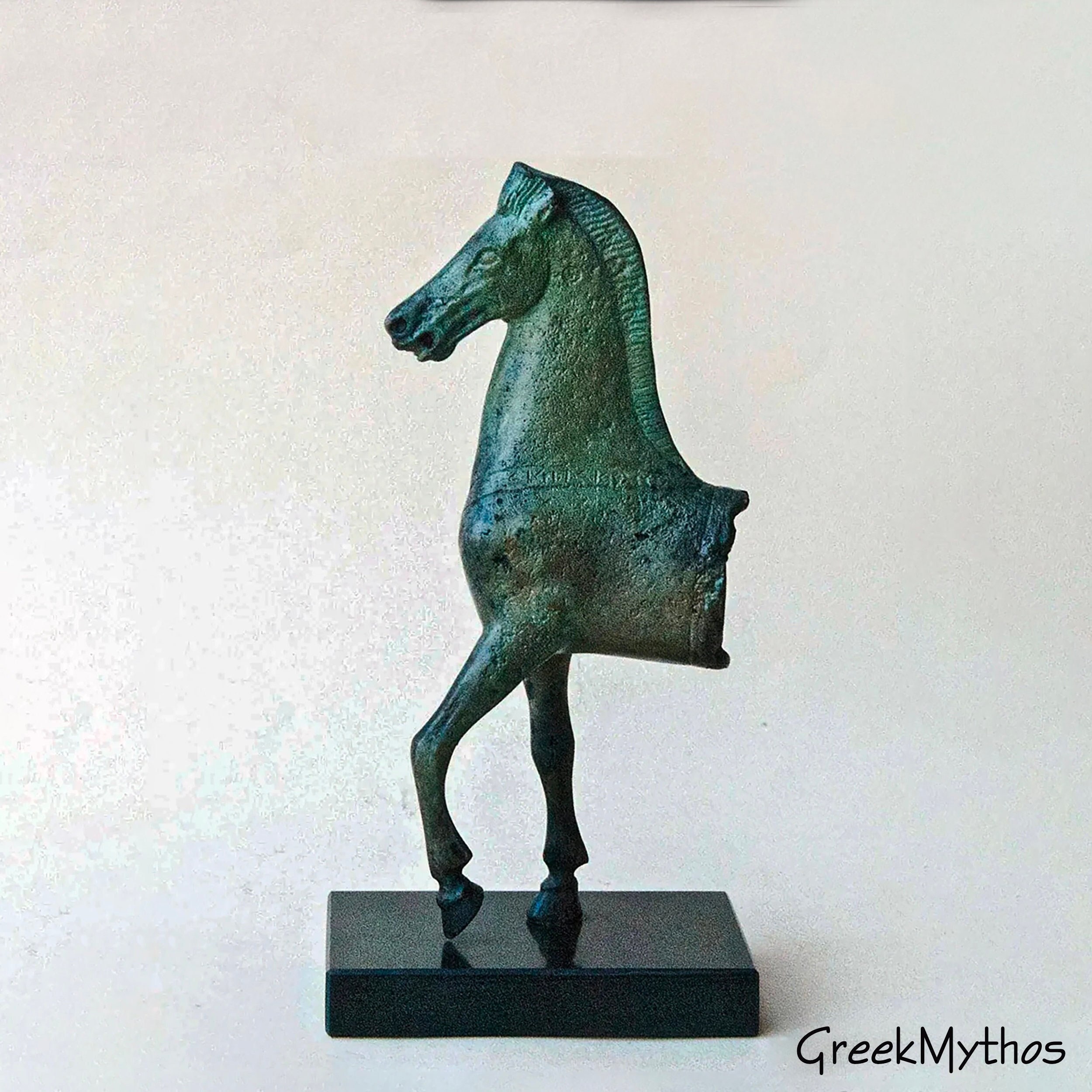 Ancient Greek Bronze Horse Statue Parthenon Temple Athens Etsy