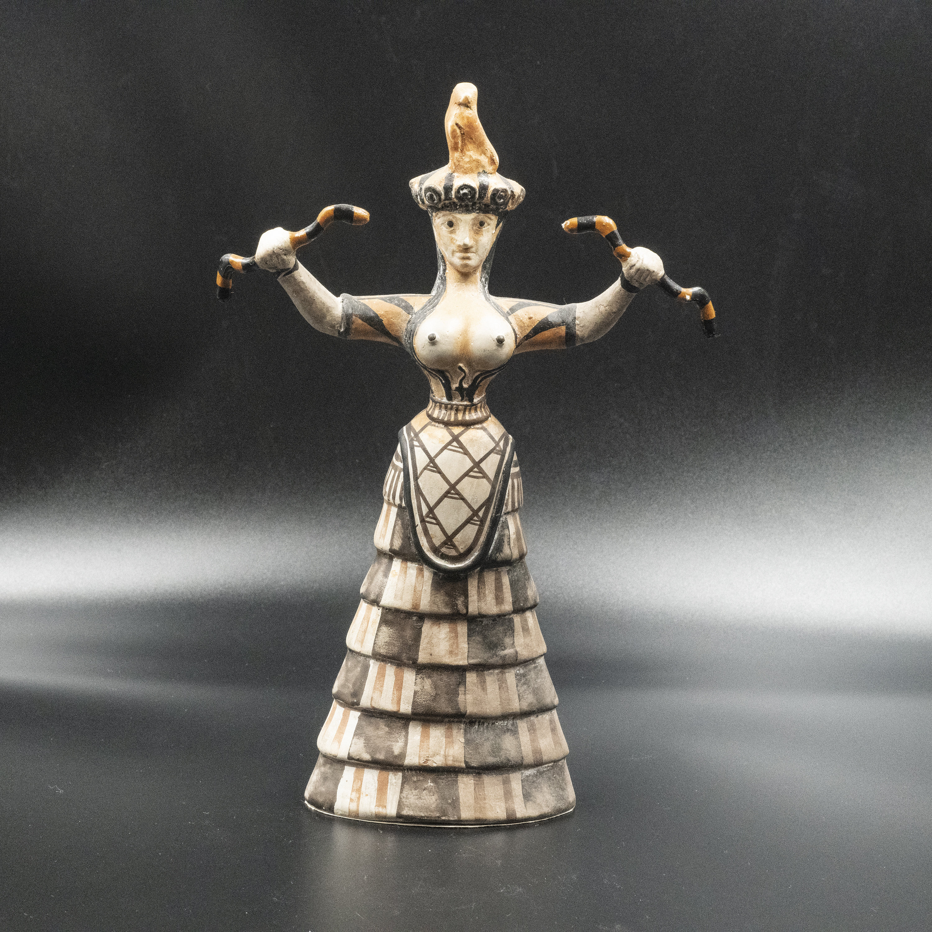 Goddess of Snakes, Minoan Crete Greek Goddess Figurine, Ancient Greek Art, Museum Replica, Greek