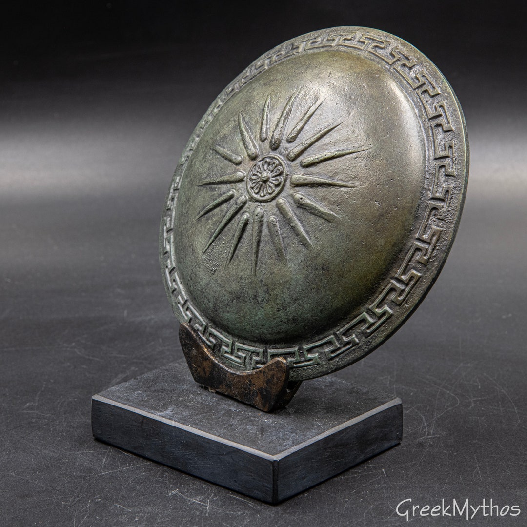 Bronze Shield With Greek Key & Star of Vergina, Alexander the Great ...