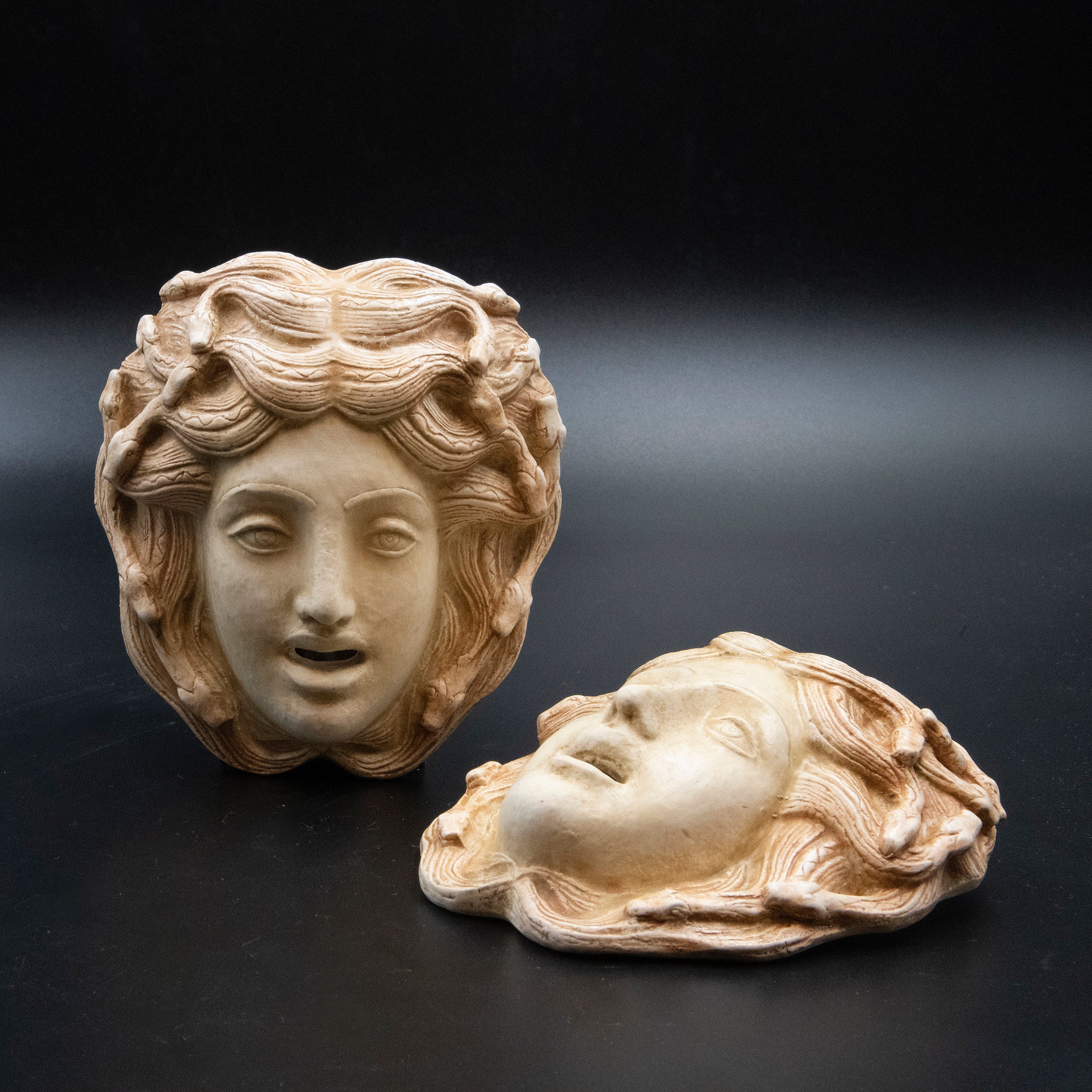 Medusa Mask - Snake-Haired Gorgon - Snake Lady - Monster Figure - Perseus  and Goddess Athena myth - Small - Cold Cast Bronze Resin