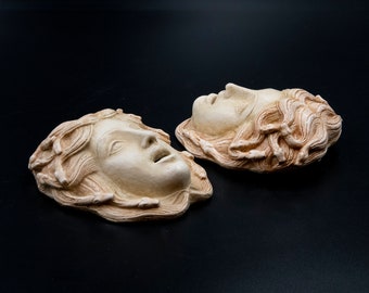メデューサと蛇のマスク、古代ギリシャの怪物ゴルゴン・メデューサの頭