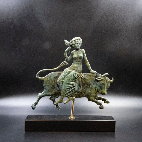 Europa Abducted by Zeus Bronze Statue, Museum Replica Sculpture 