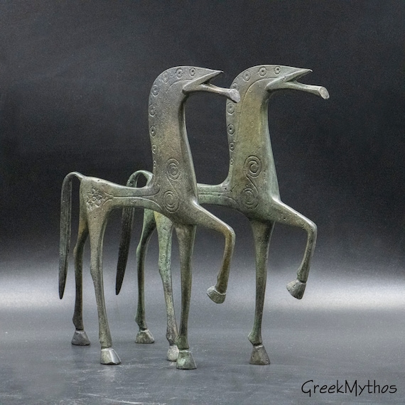 ギリシャハンドメイドブロンズ像馬