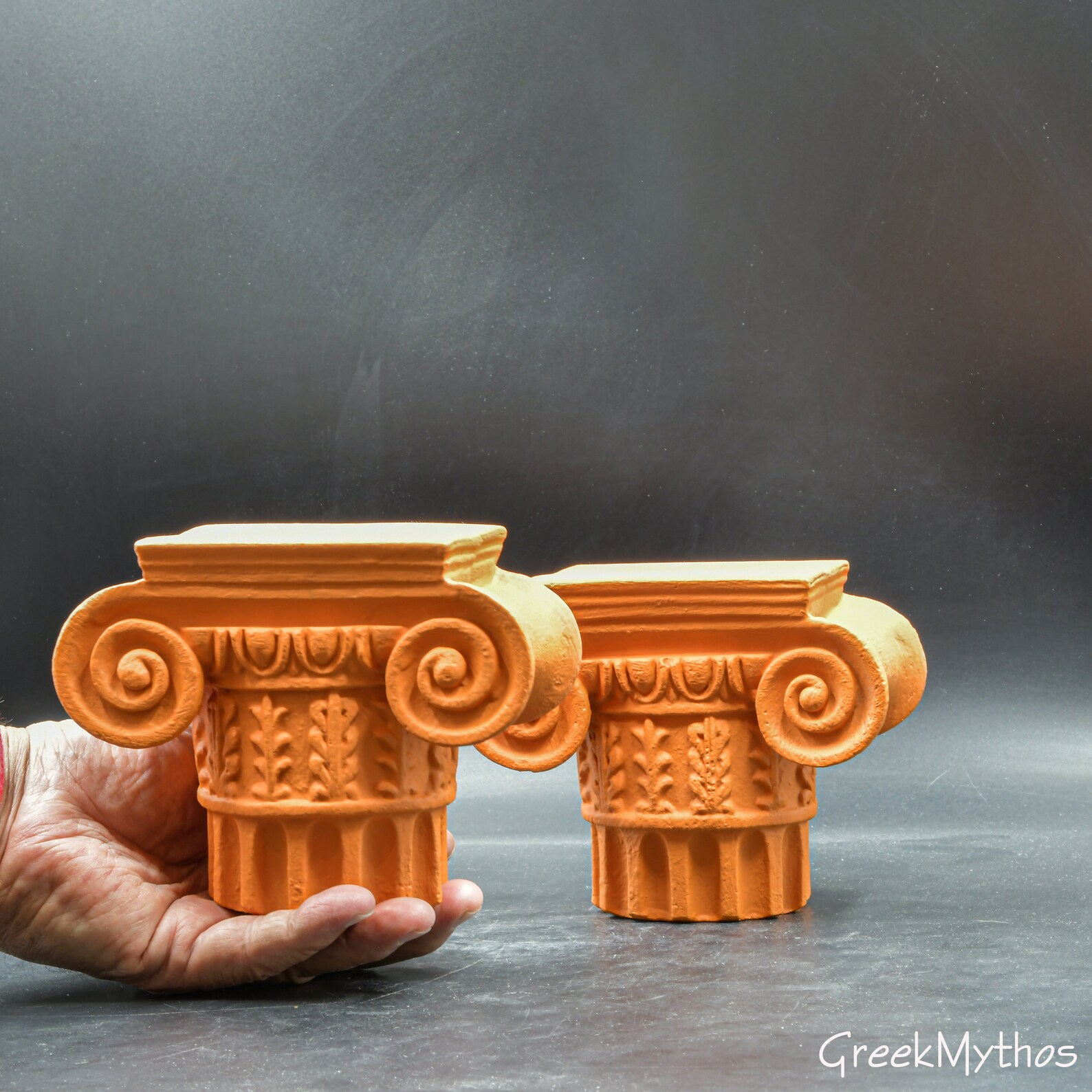 Ancient Greek Ionic Column Capital, Bookend or Statue Base, Classical ...