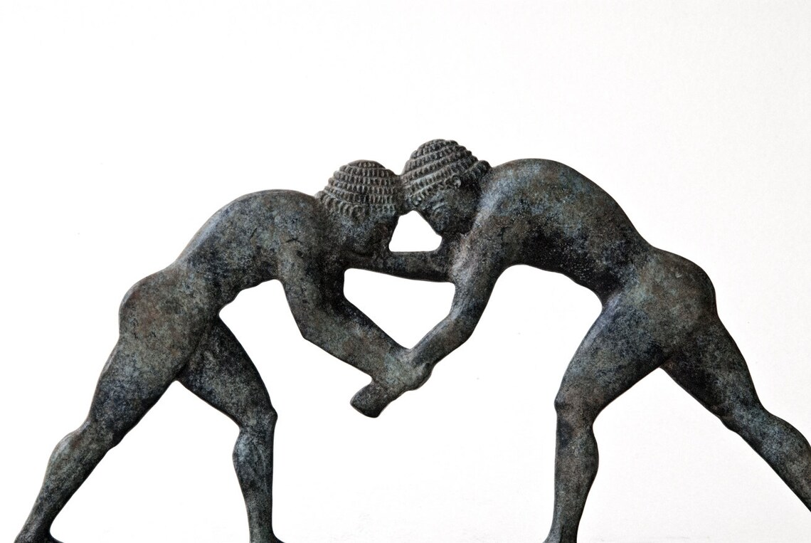 Oude Griekse worstelen atleten Bronzen Standbeeld oude | Etsy