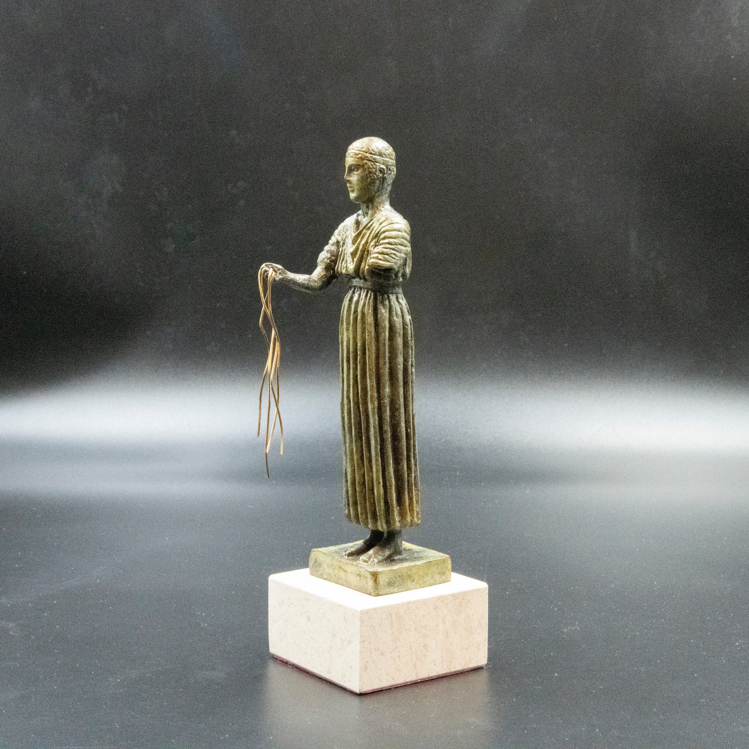 The Charioteer of Delphi Bronze Statue, Ancient Greek Figurine Metal