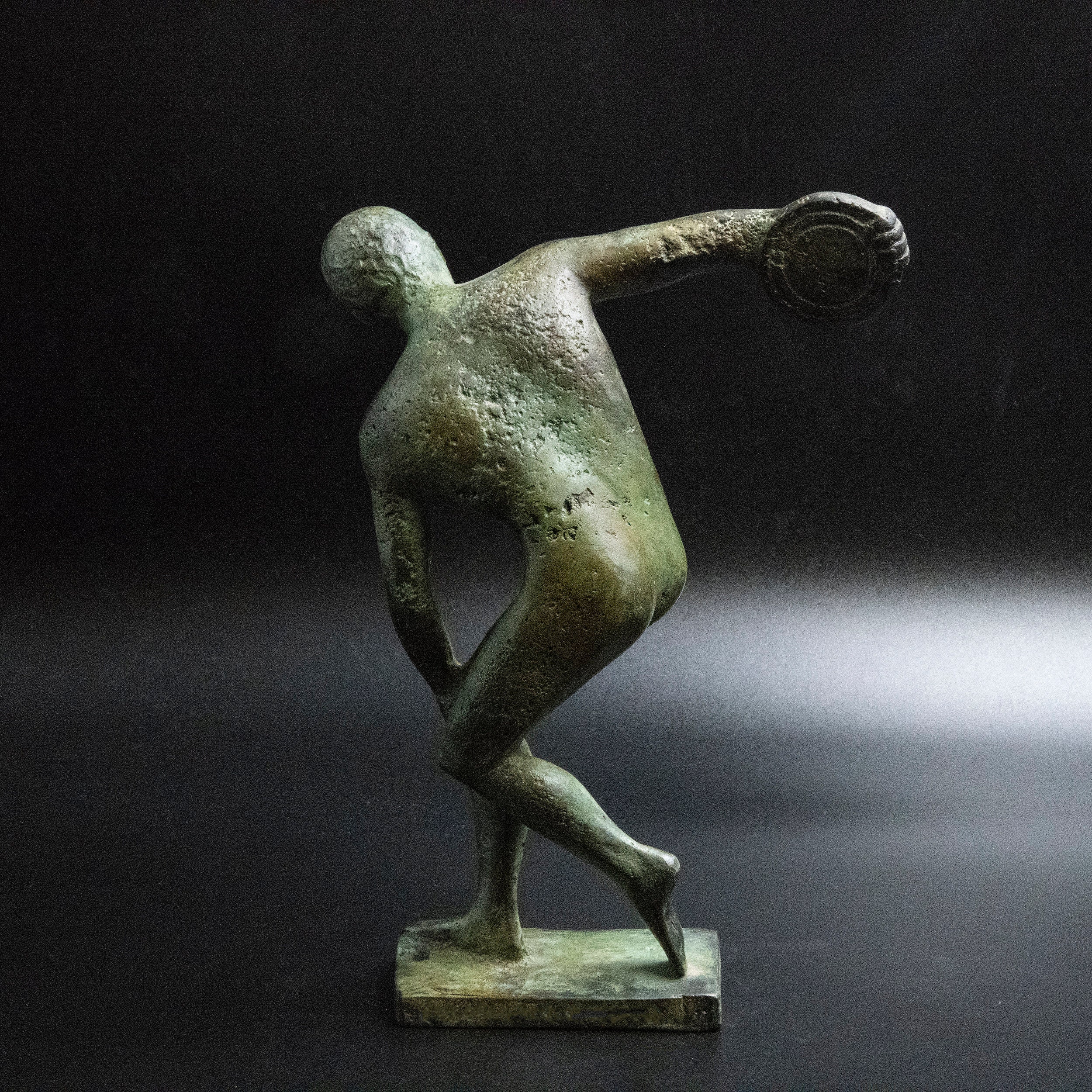 Discus Thrower Sculpture Discobolus Greek Athlete Bronze Statue