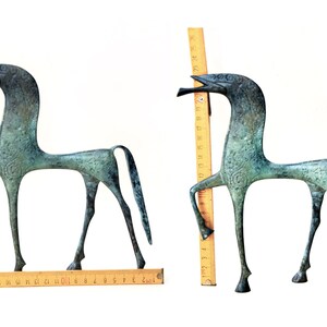 Ancient Greek Horse Bronze Statue, Geometric Era Metal Art Sculpture, Museum Quality Greek Art, Ancient Greece, Equine Decor image 9