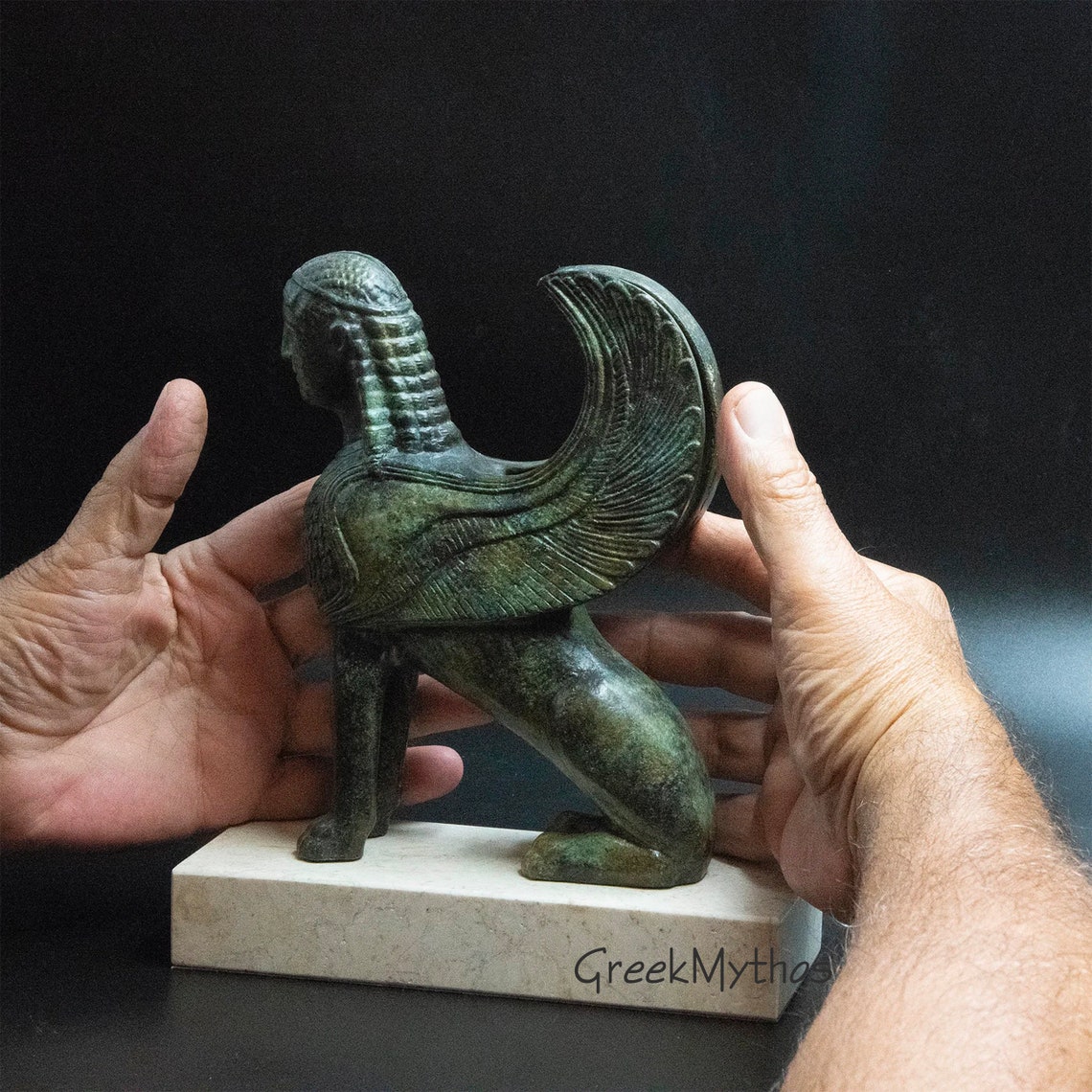 Ancient Greek Mythical Creature Sphinx Bronze Statue Greek - Etsy